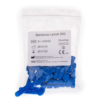 Sterile Lancets Bag of 25